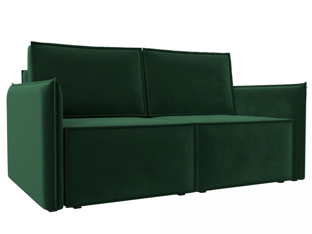121896 Диван прямой Либерти мини | велюр | зеленый