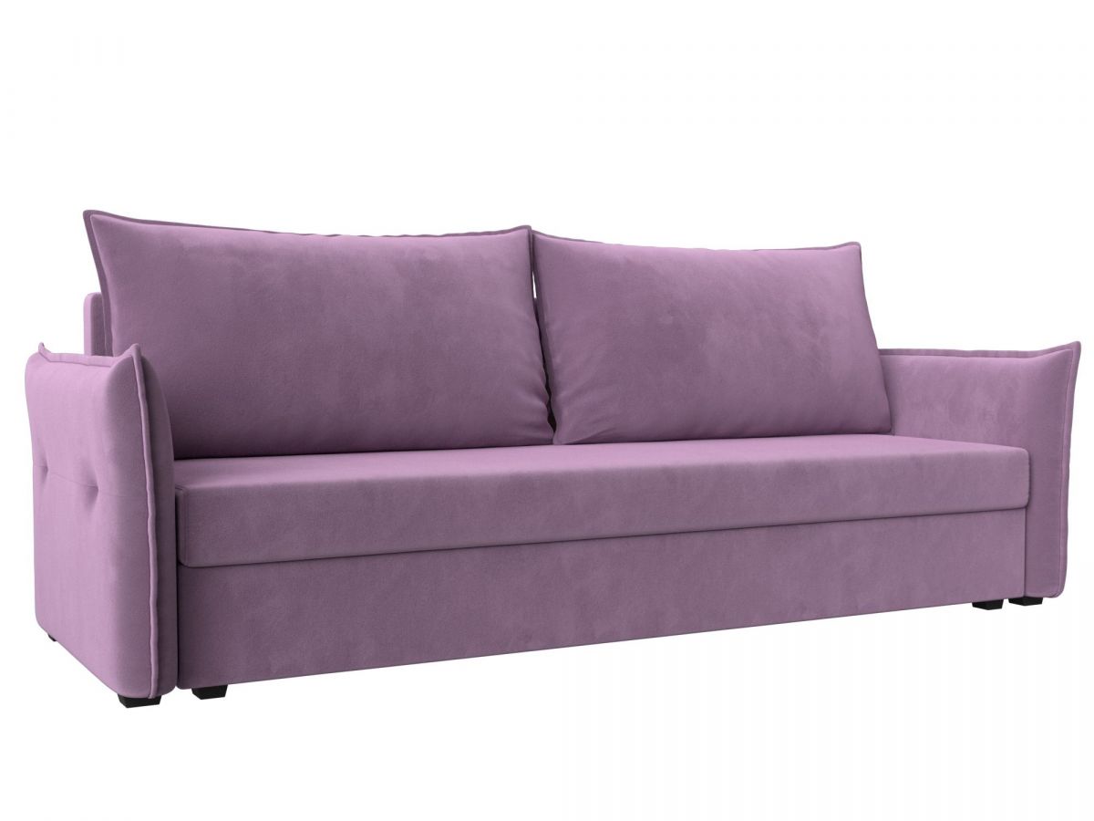 117169 Диван прямой Лига-004 | микровельвет | сиреневый