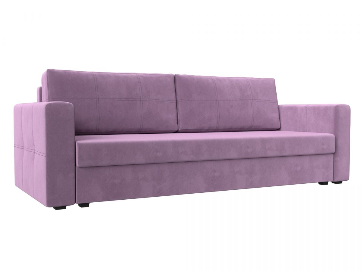 117335 Диван прямой Лига-006 | микровельвет | сиреневый