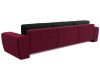 119037 Диван прямой Лига-008 Long | микровельвет | бордовый, черный - 5