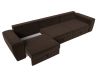 119058 Диван прямой Лига-008 Long | микровельвет | коричневый, бежевый - 7