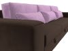 119062 Диван прямой Лига-008 Long | микровельвет | коричневый, сиреневый - 3