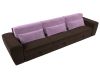 119062 Диван прямой Лига-008 Long | микровельвет | коричневый, сиреневый - 6