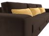 119059 Диван прямой Лига-008 Long | микровельвет | коричневый, желтый - 3