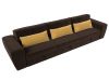 119059 Диван прямой Лига-008 Long | микровельвет | коричневый, желтый - 6
