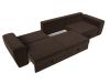 119059 Диван прямой Лига-008 Long | микровельвет | коричневый, желтый - 8