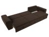 119059 Диван прямой Лига-008 Long | микровельвет | коричневый, желтый - 9