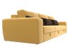 119040 Диван прямой Лига-008 Long | микровельвет | желтый, коричневый - 3