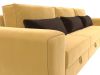119040 Диван прямой Лига-008 Long | микровельвет | желтый, коричневый - 4