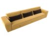 119040 Диван прямой Лига-008 Long | микровельвет | желтый, коричневый - 6