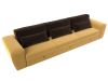 119041 Диван прямой Лига-008 Long | микровельвет | желтый, коричневый - 6