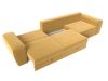 119041 Диван прямой Лига-008 Long | микровельвет | желтый, коричневый - 8