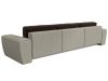 119109 Диван прямой Лига-008 Long | рогожка, микровельвет | корфу 02, коричневый - 5