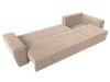 118998 Диван прямой Лига-008 Long | велюр | бежевый, коричневый - 9