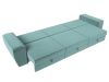 119000 Диван прямой Лига-008 Long | велюр | бирюзовый - 10