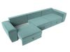 119000 Диван прямой Лига-008 Long | велюр | бирюзовый - 7