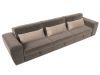 119015 Диван прямой Лига-008 Long | велюр | коричневый, бежевый - 6