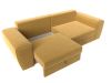 118601 Диван прямой Лига-008 | микровельвет | желтый, коричневый - 7