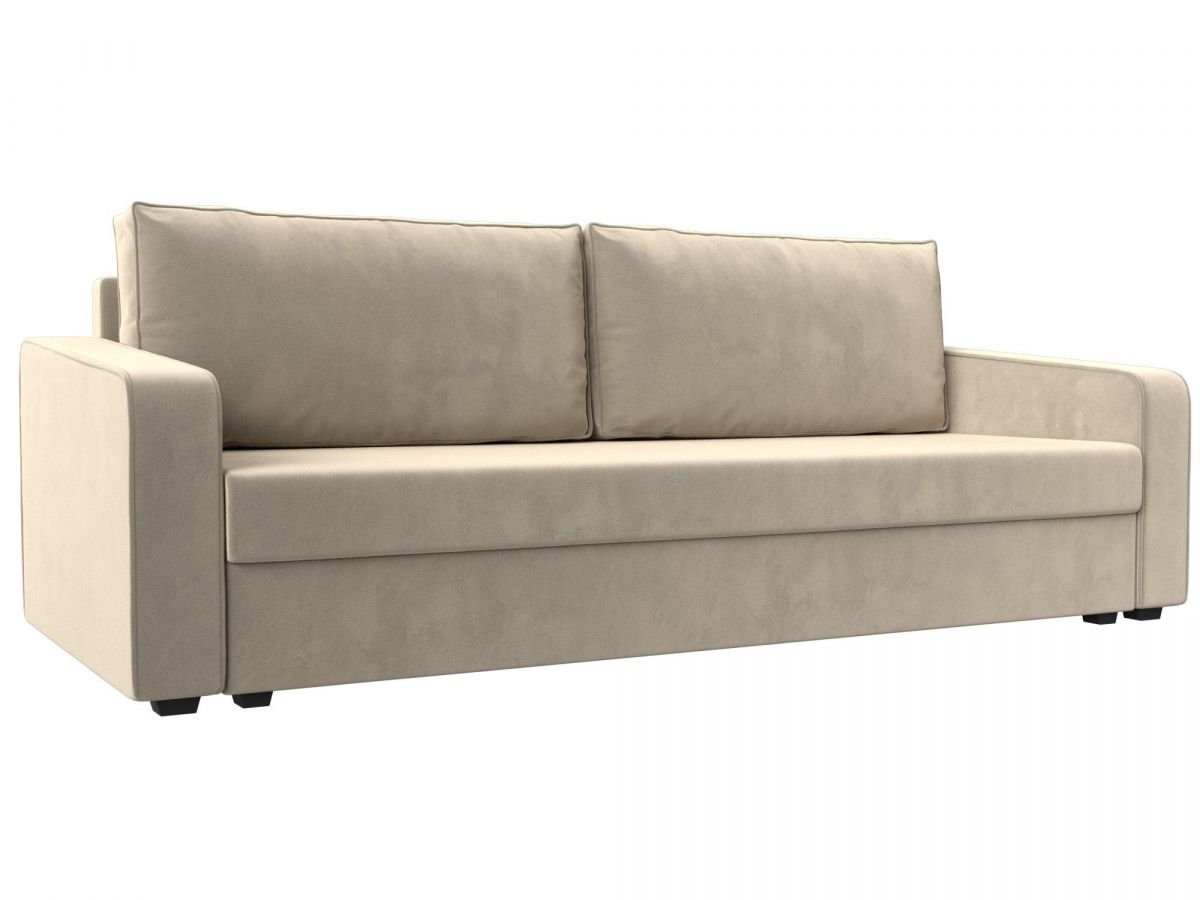 118048 Диван прямой Лига-009 | микровельвет | бежевый