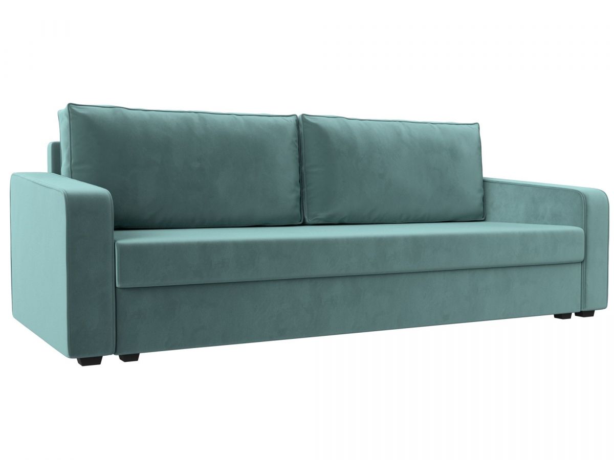 118041 Диван прямой Лига-009 | велюр | бирюзовый