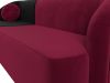 119539L Диван прямой Лига-027 угол левый | микровельвет | бордовый, черный - 3