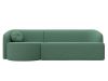 124183L Диван прямой Лига-027 угол левый | рогожка | амур зеленый - 2