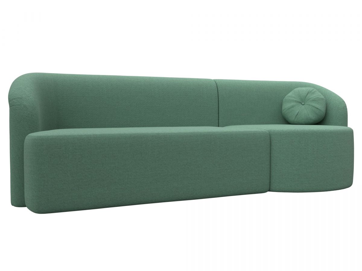 124183 Диван прямой Лига-027 угол правый | рогожка | амур зеленый