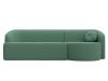 124183 Диван прямой Лига-027 угол правый | рогожка | амур зеленый - 2