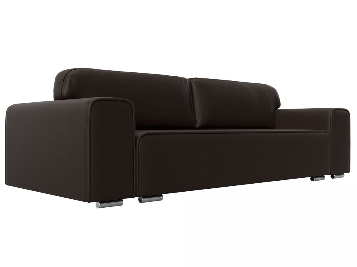 121032 Диван прямой Лига-029 | экокожа | коричневый