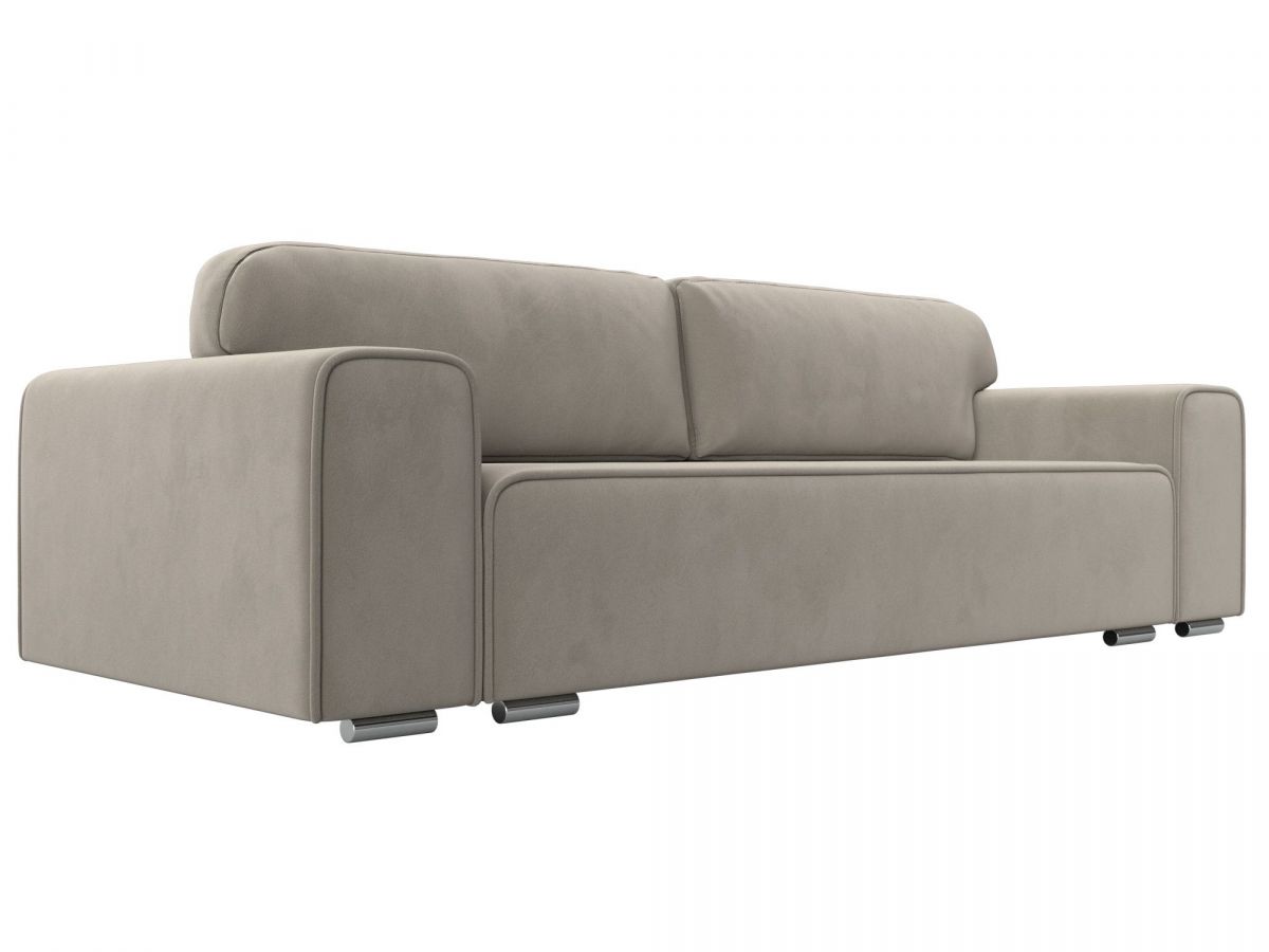 121017 Диван прямой Лига-029 | микровельвет | бежевый