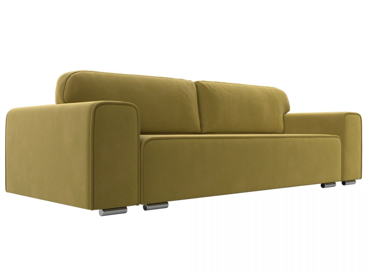 121019 Диван прямой Лига-029 | микровельвет | желтый