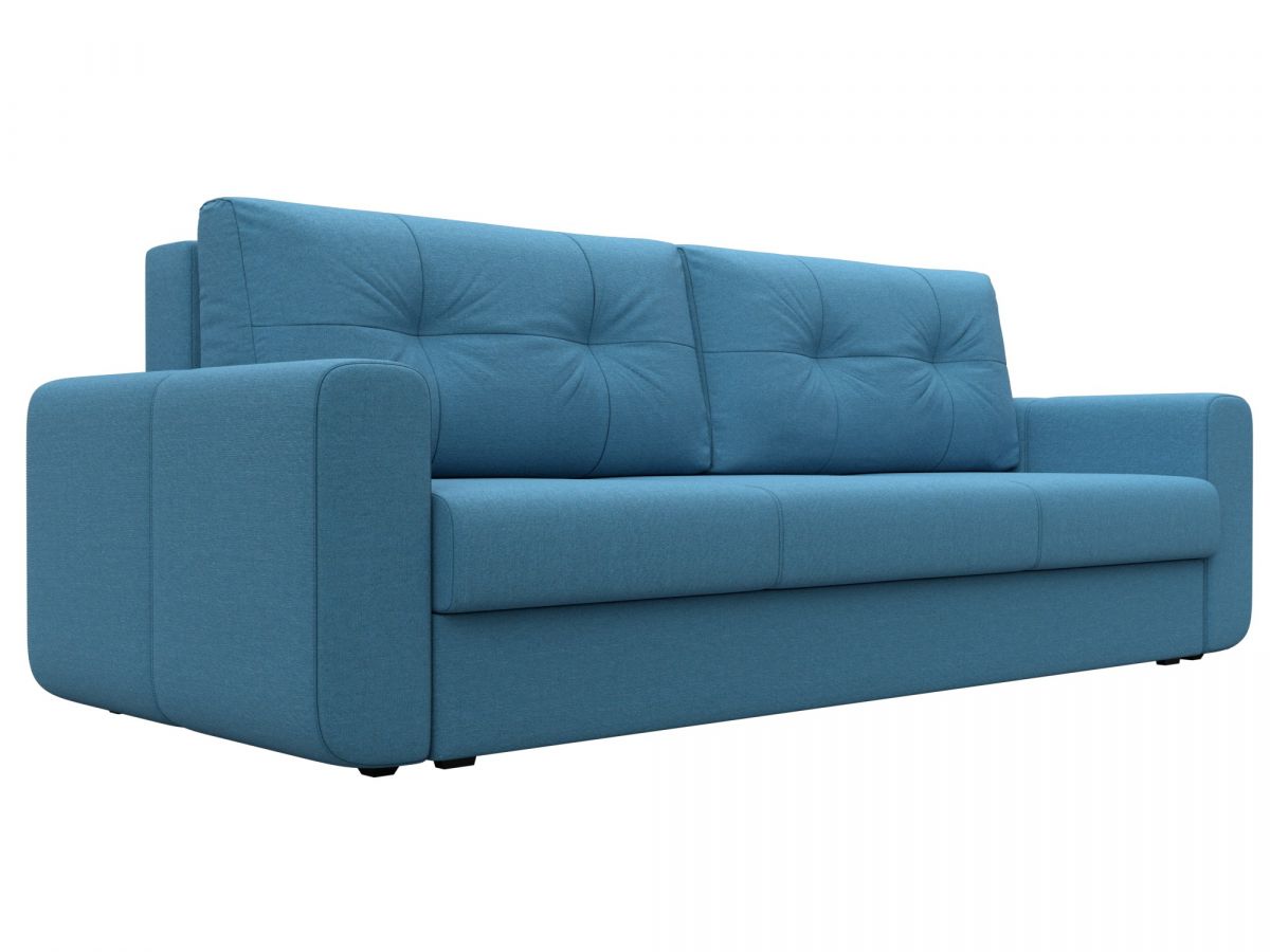123326 Диван прямой Лига-031 | рогожка | амур голубой