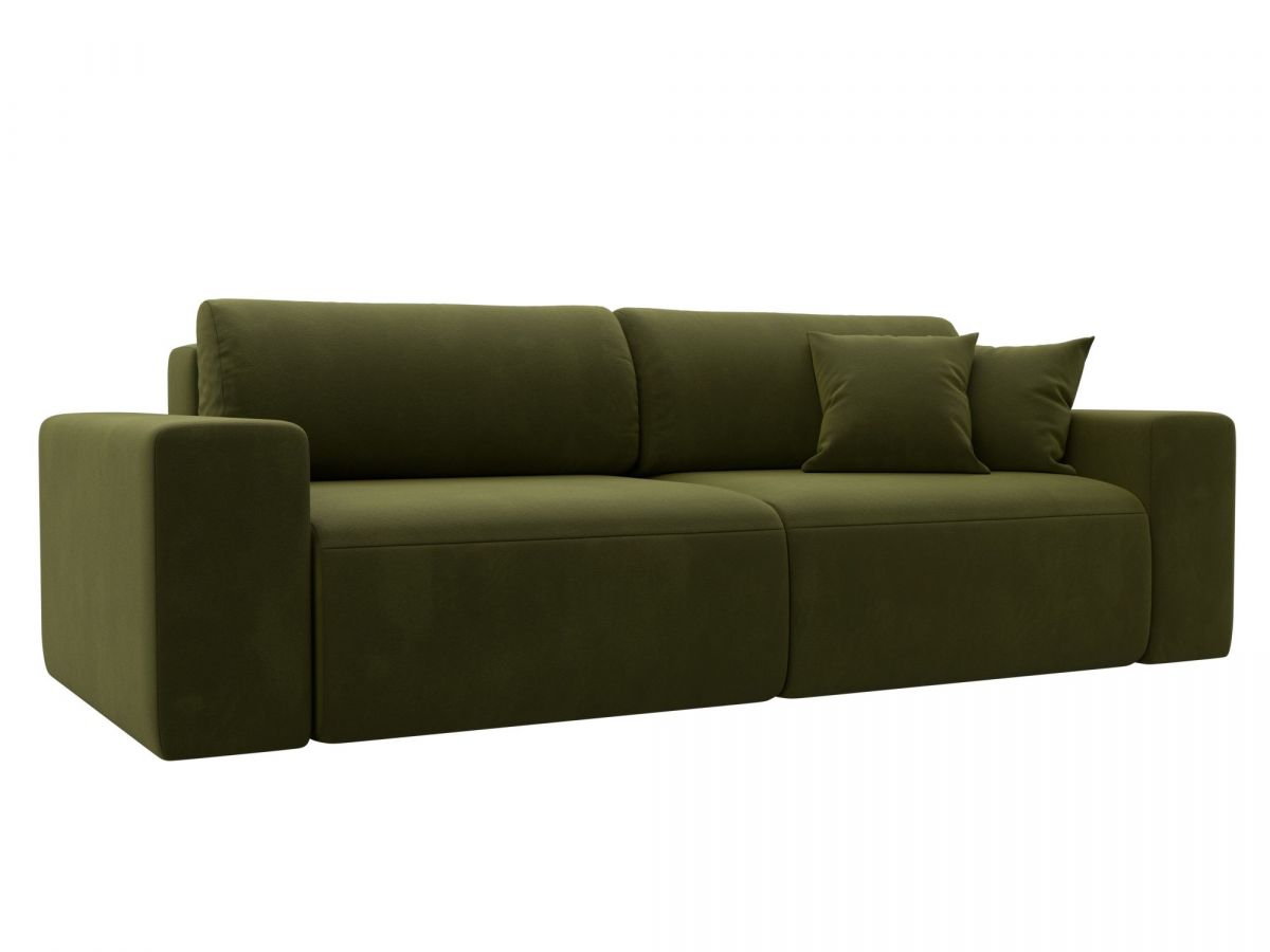 121300 Диван прямой Лига-036 НПБ Классик | микровельвет | зеленый