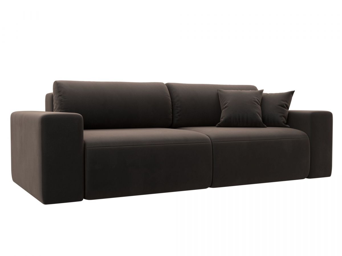 121309 Диван прямой Лига-036 НПБ Классик | велюр | коричневый