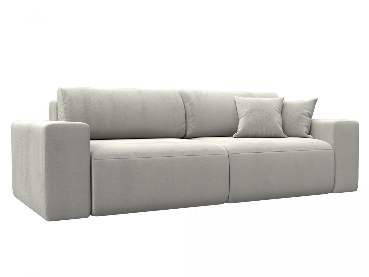 127654 Диван прямой Лига-036 НПБ Классик | велюр | tower 01 молочный