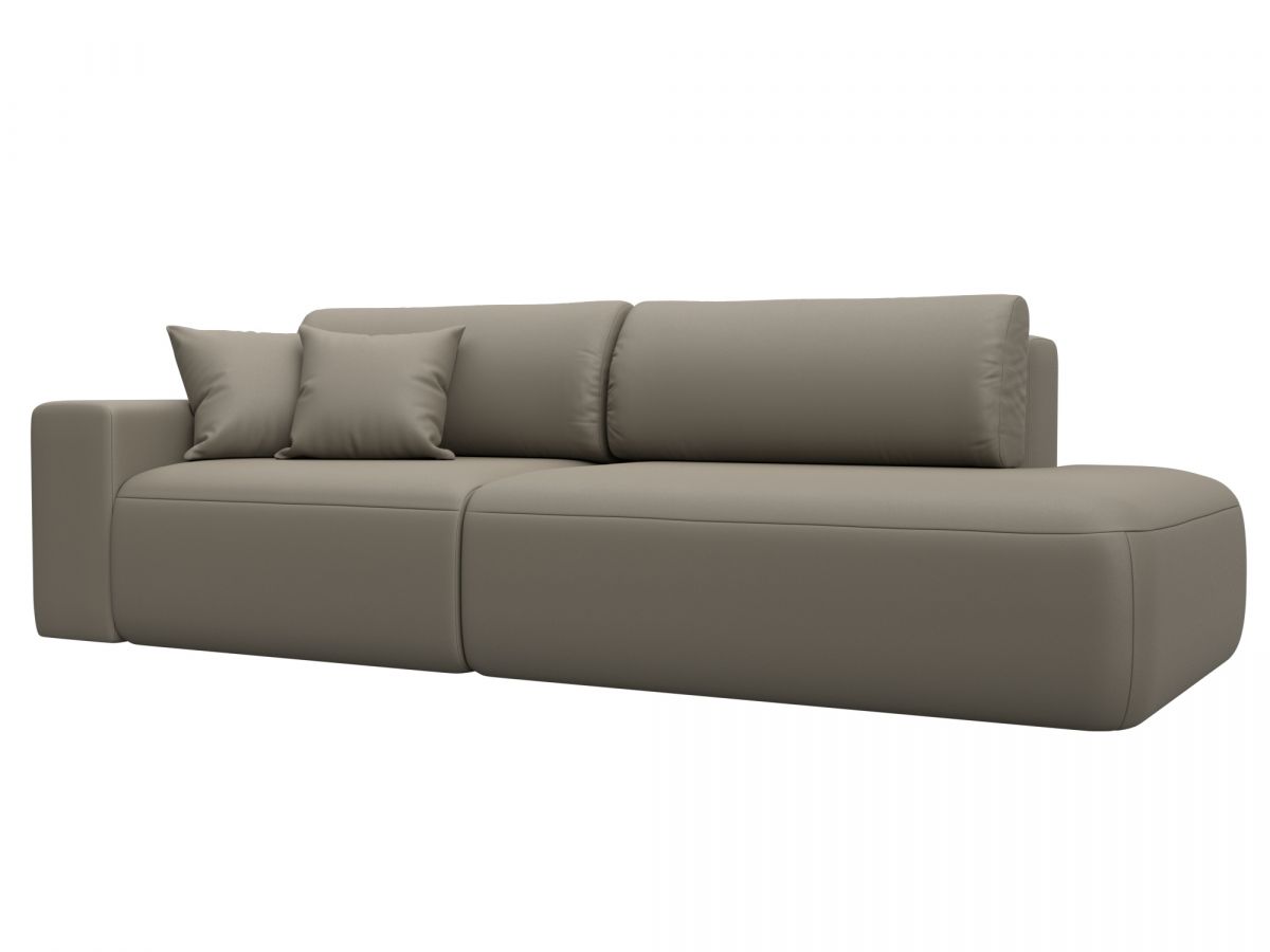 127709L Диван прямой Лига-036 НПБ Модерн подлокотник слева | экокожа | grifon 04 бежевый