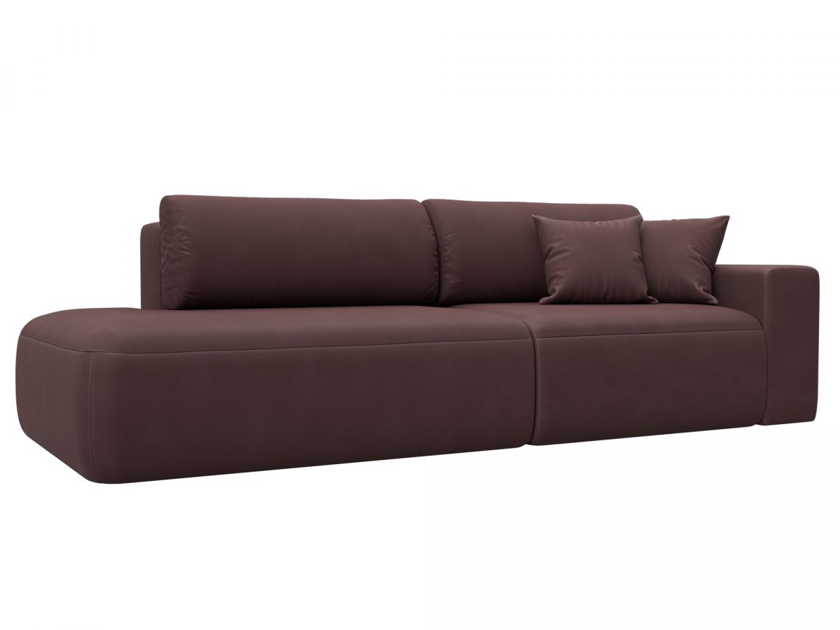 127719 Диван прямой Лига-036 НПБ Модерн подлокотник справа | замша | joly 09 бордовый