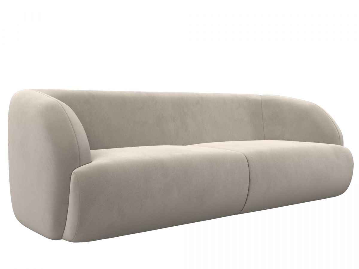 122192 Диван прямой Лига-041 | микровельвет | бежевый