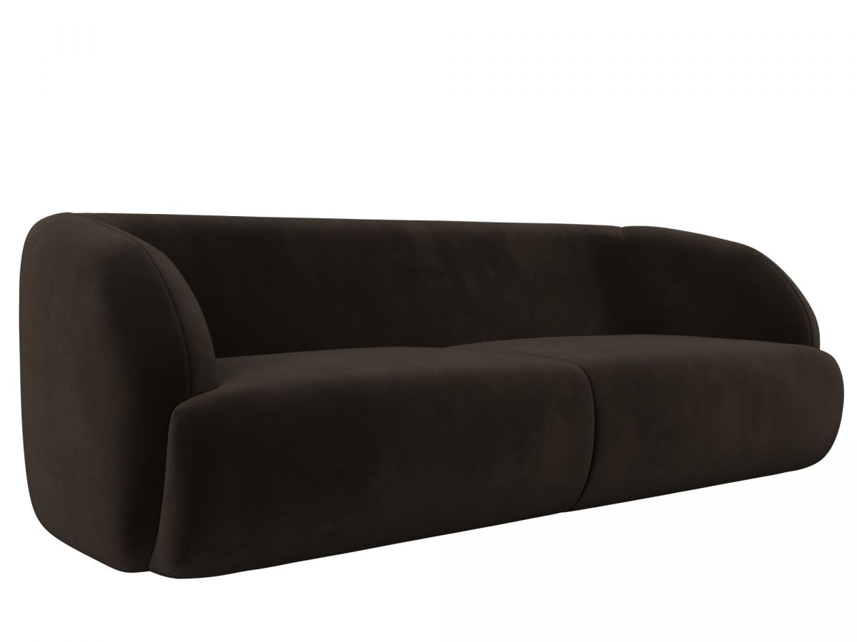 122194 Диван прямой Лига-041 | микровельвет | коричневый