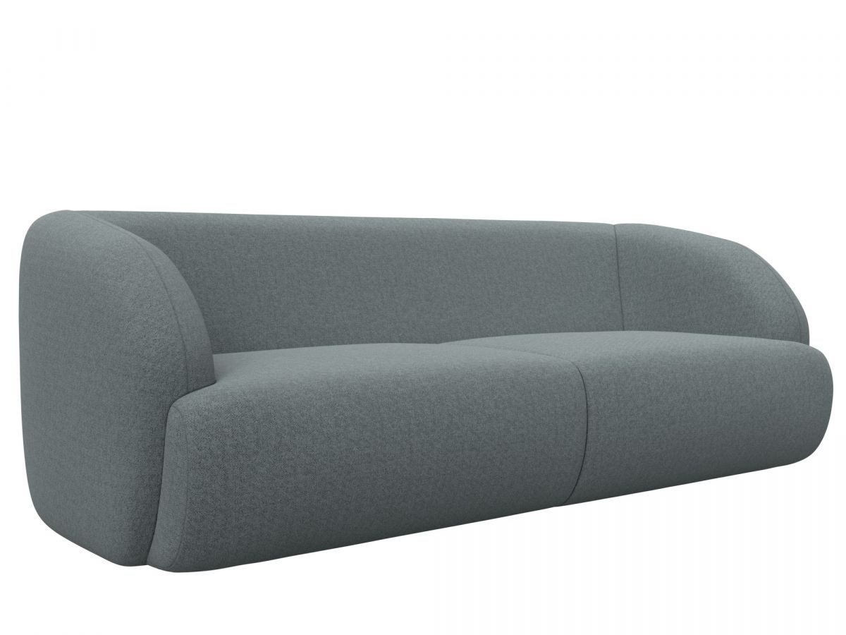 124233 Диван прямой Лига-041 | рогожка | амур серый