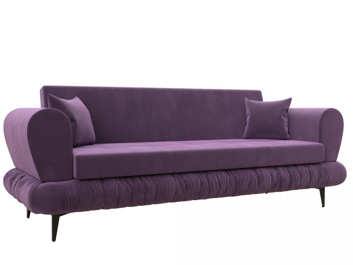 122335 Диван прямой Лига-045 | микровельвет | сиреневый