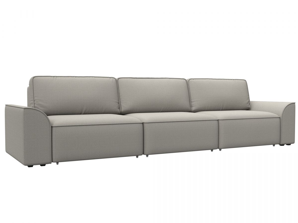 128239 Диван прямой Лига-048 НПБ Лонг | рогожка | амур 02 бежевый