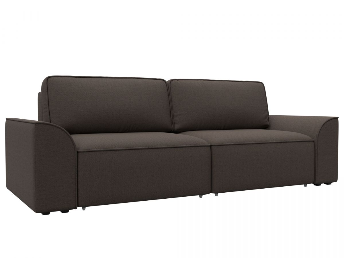 128215 Диван прямой Лига-048 НПБ | рогожка | амур 05 коричневый