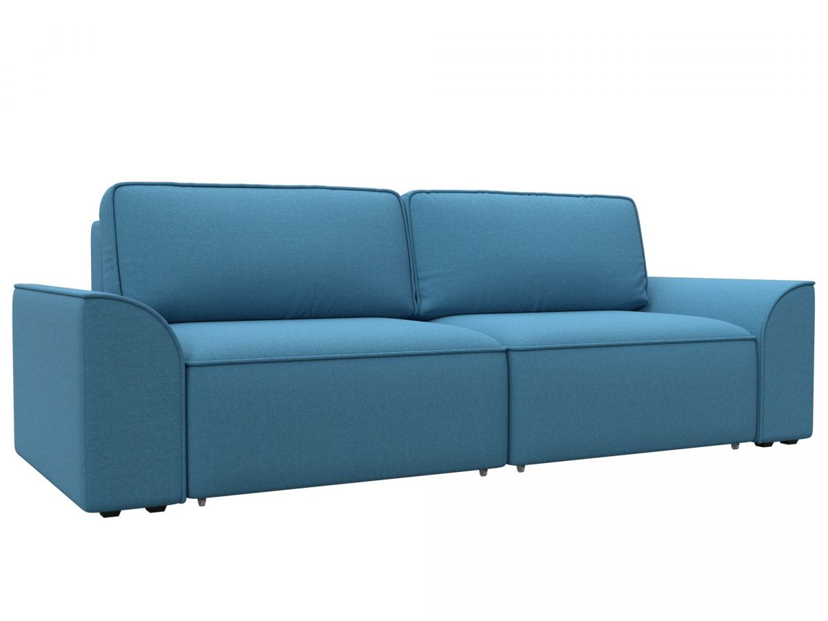 128217 Диван прямой Лига-048 НПБ | рогожка | амур 10 голубой