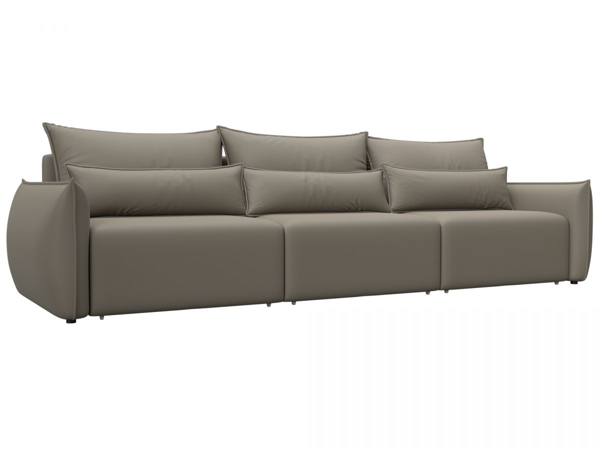 129882 Диван прямой Лига-051 НПБ Лонг | экокожа | grifon 04 бежевый