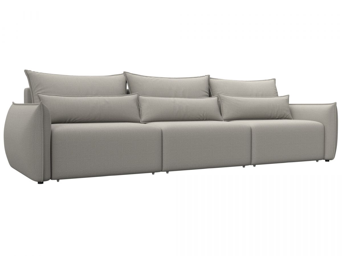 128633 Диван прямой Лига-051 НПБ Лонг | рогожка | амур 02 бежевый