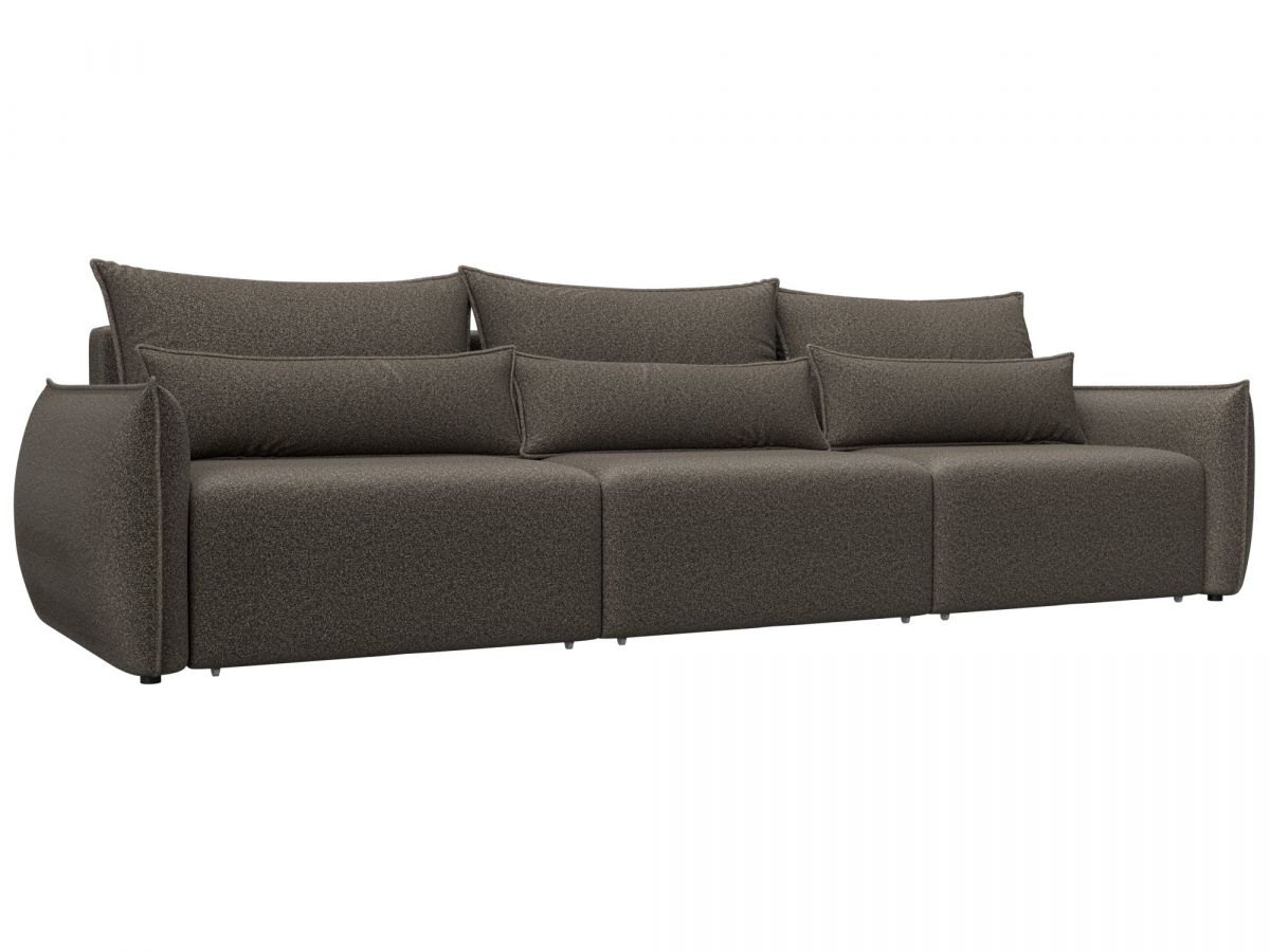 128644 Диван прямой Лига-051 НПБ Лонг | велюр | ness 07 коричневый