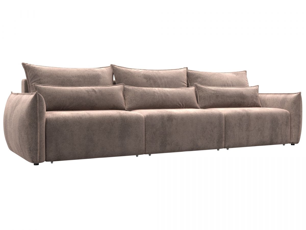 128639 Диван прямой Лига-051 НПБ Лонг | велюр | tower 05 бежевый