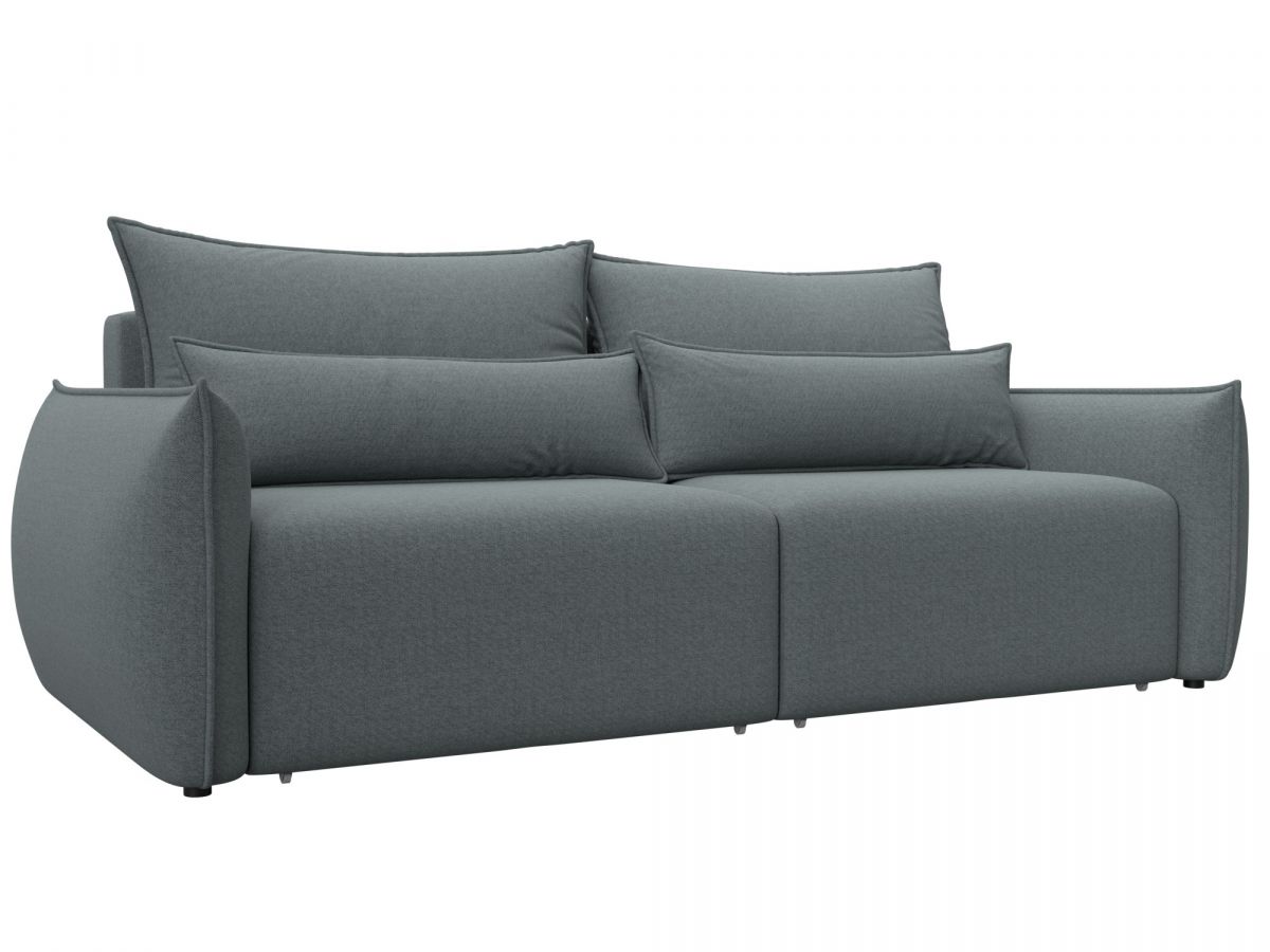 128622 Диван прямой Лига-051 НПБ | рогожка | амур 07 серый