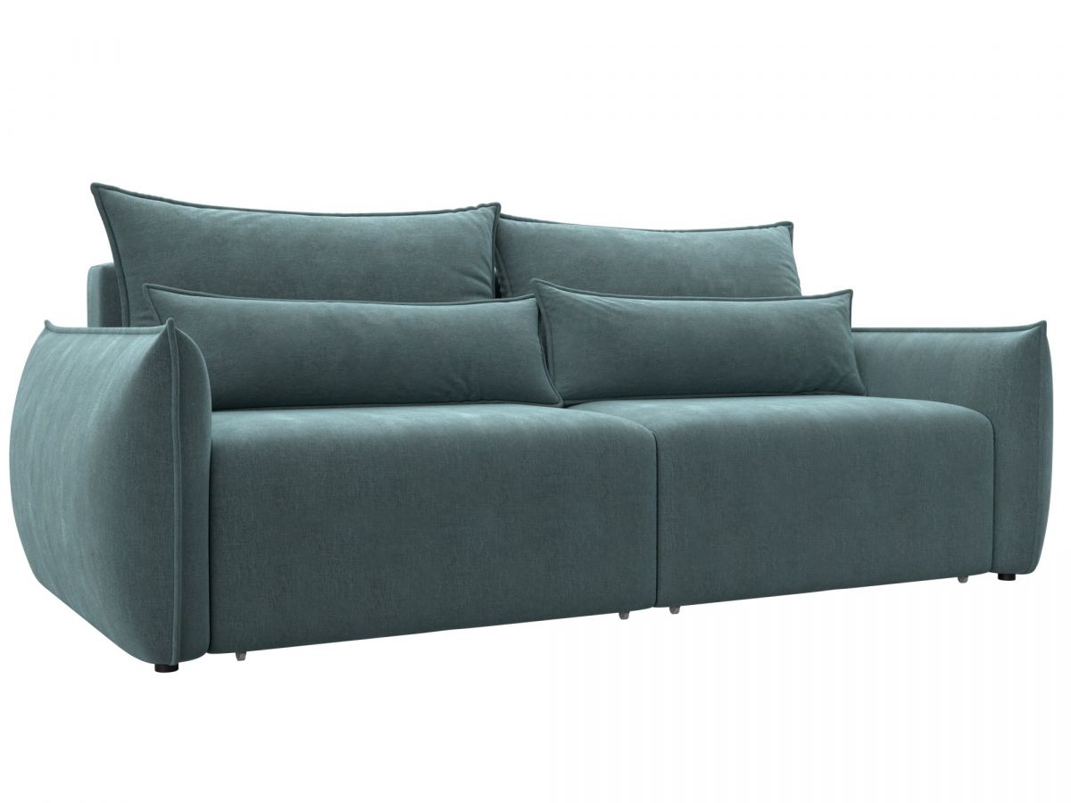 128705 Диван прямой Лига-051 НПБ | шенилл | rimini 11 серо-зеленый